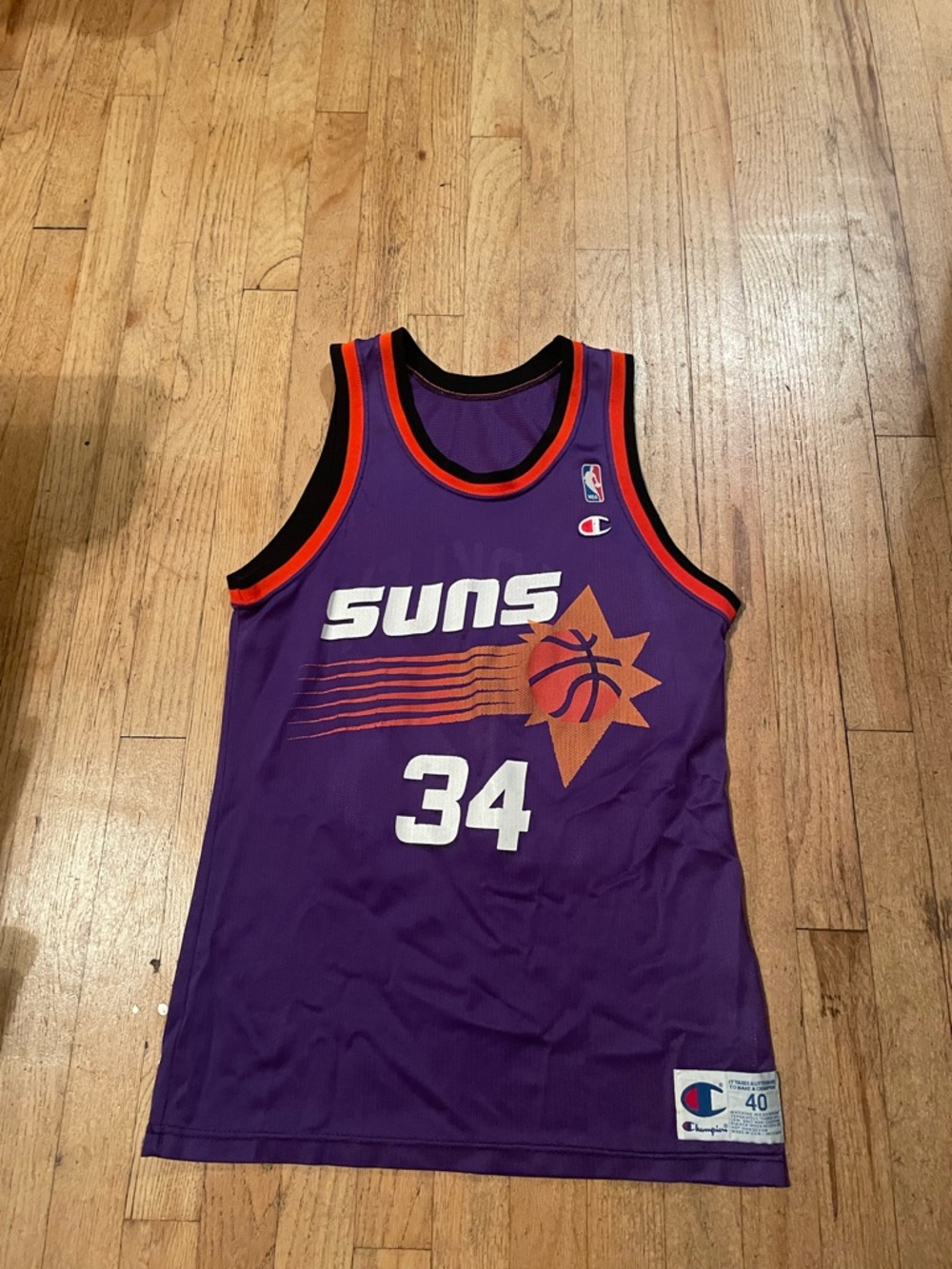 Champion Phoenix Suns #34 Purple NBA Jersey